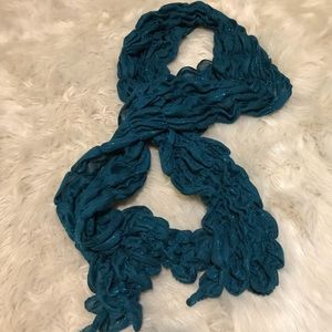 Gorgeous Deep teal with a hint of sparkle scarf.